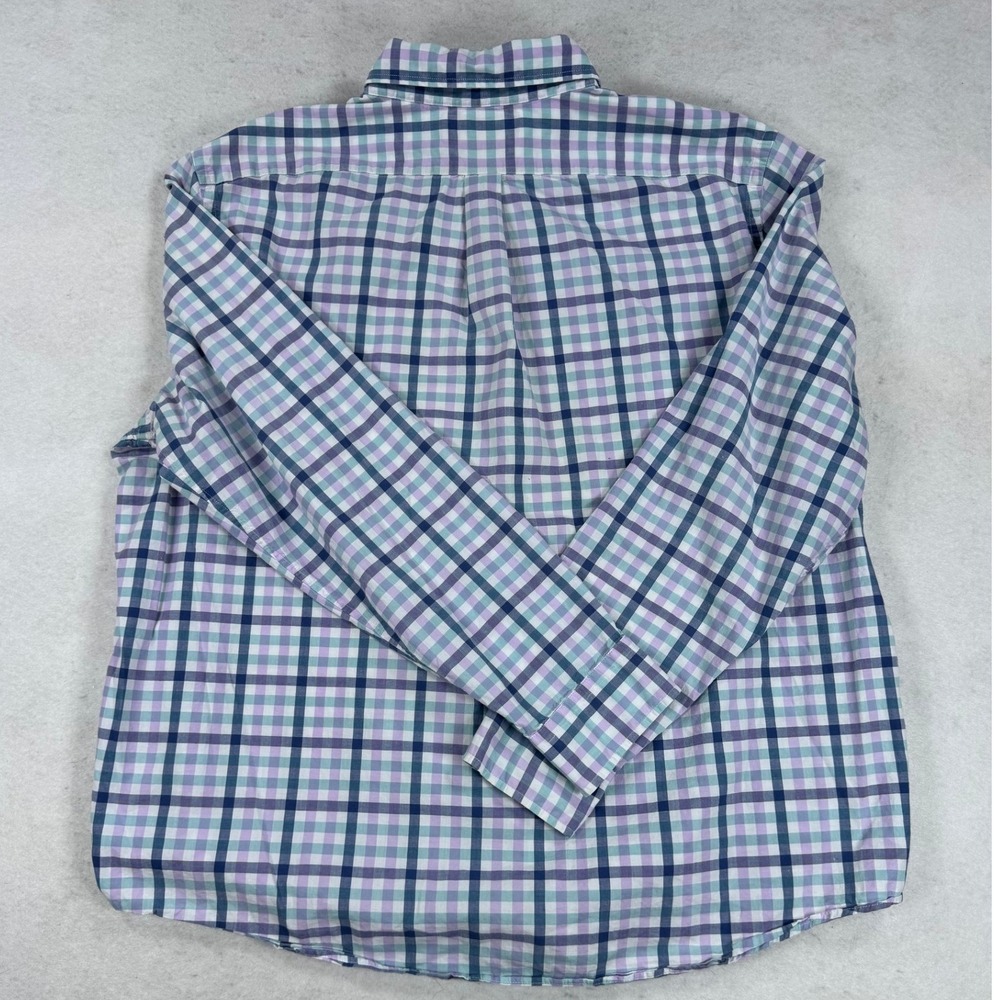 Vineyard Vines Slim Fit Murray Shirt Mens XL Purple Teal Plaid Button Down - Picture 10 of 10